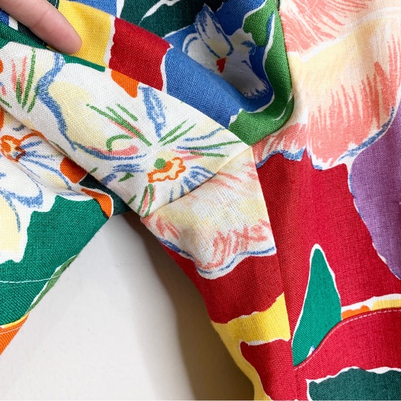 Ralph Lauren Collection Vintage Linen Floral Cargo Pant (Sz 6) Purple Label - Picture 6 of 14